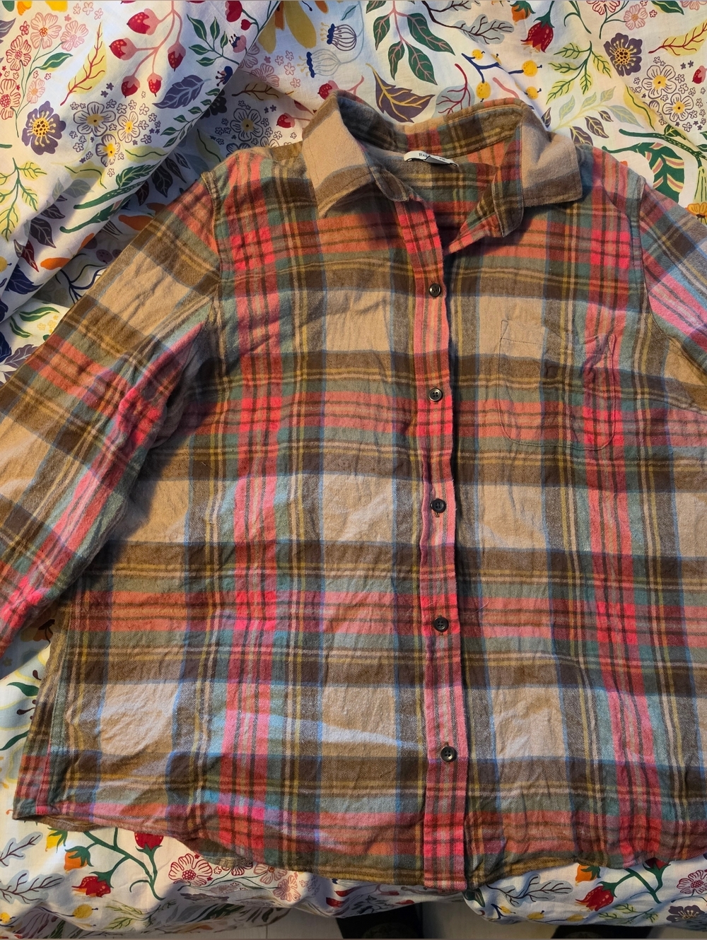 L.L.Bean Womens Plaid Shirt - Antique Dress Stewart Color